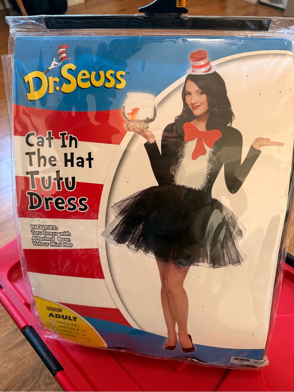 Dr. Seuss Cat in the Hat Black and White Tutu Dress with Red Bow